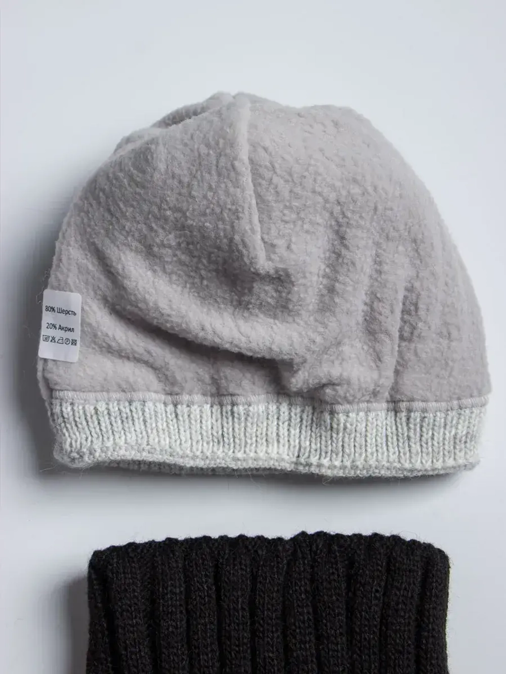 Шапка зимняя для девочки с помпоном и снуд