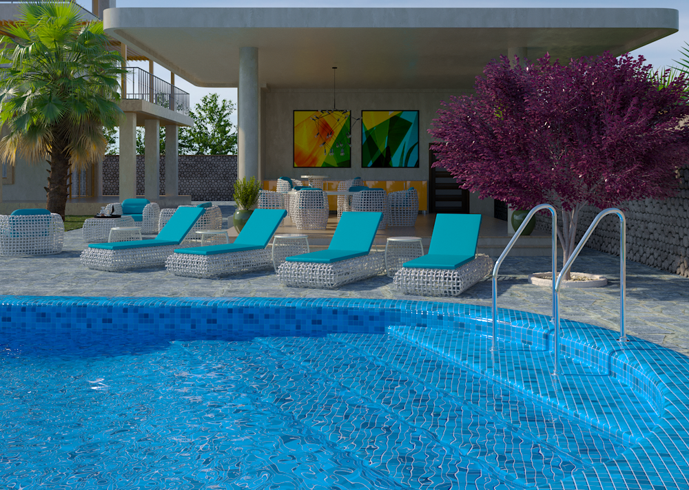 Шезлонг 1-х местный, коллекция Санторини