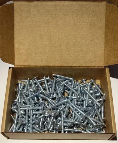 Саморез с прессшайбой 4.2х38 острый оцинк. 1кг