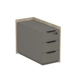 15ТОУЯ-КЗ.609 Тумба опорная, угл, с ящ (метаб), с код замком (универс: прав/лев) (884*404*670)