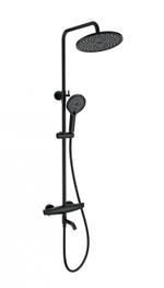 Душевая система с термостатом WONZON & WOGHAND CAPSULE, Черный матовый (WW-B3031-A2-MB)