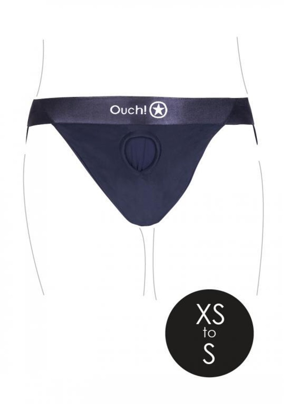 Черные трусики-джоки для страпона с вибропулей - размер XS-S (Размер: XS-S) (Цвет: черный)