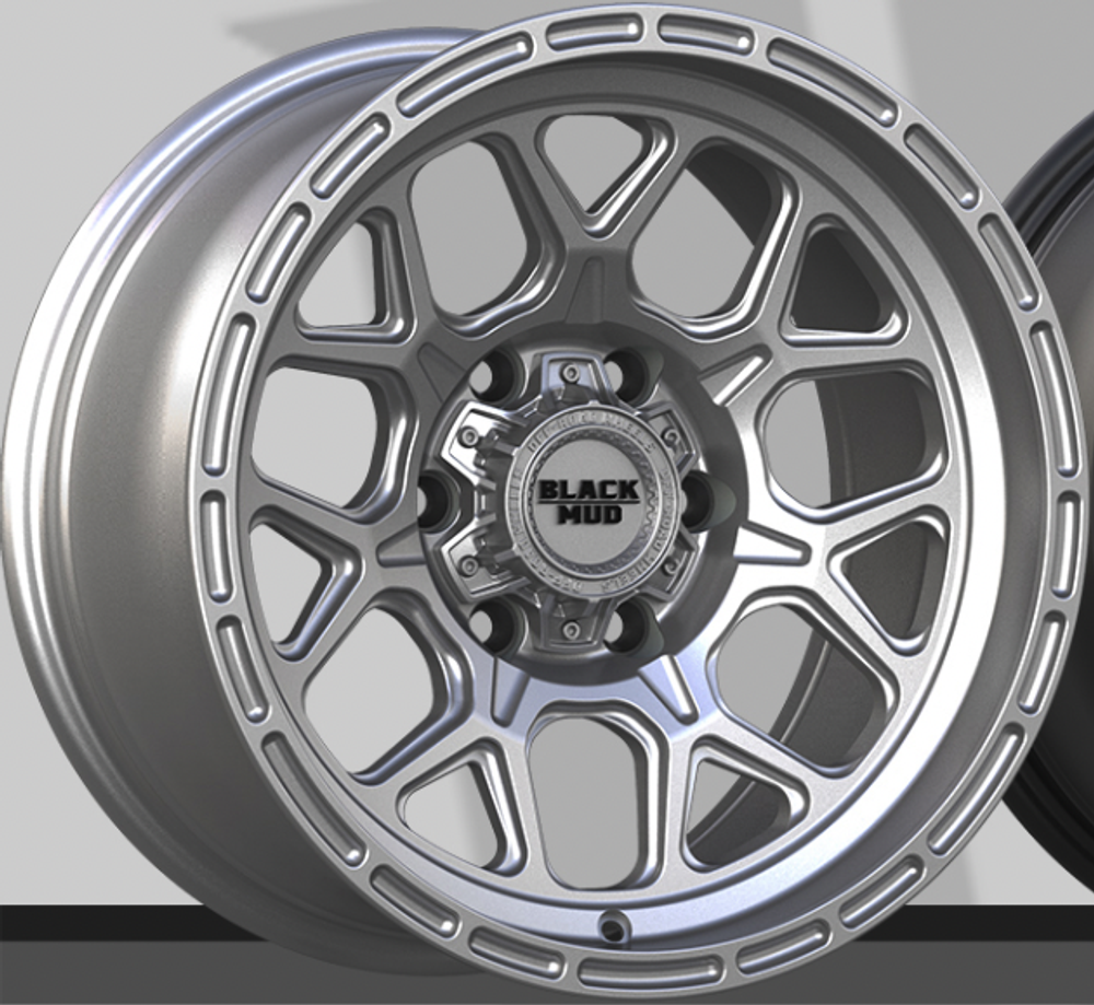 Диск колесный, кованый RT510 R17 8,0 ЕТ0 Black Mud Silver Machined Face