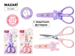Ножницы детские 123мм. "Бантики" лезвия- нерж.сталь, с защитным футляром, пластиковые ручки, ассорти