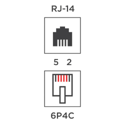 Rexant (03-0022) Адаптер телефонный проходной UTP RJ-14 (6P4C), CAT 3 50 шт