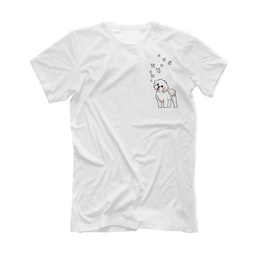 Футболка "Мальтезе и бабочки"