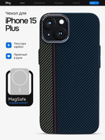 Карбоновый чехол на iPhone 15 Plus, цвет 219