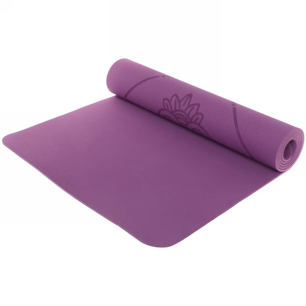 Коврик для йоги «Мандала» 183*61*06 см (ТРЕ), фиолетовый