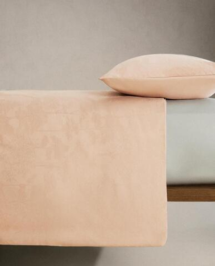 ZARA HOME ЖАККАРДОВЫЙ ПОДОДЕЯЛЬНИК (300 НИТЕЙ), РОЗОВЫЙ