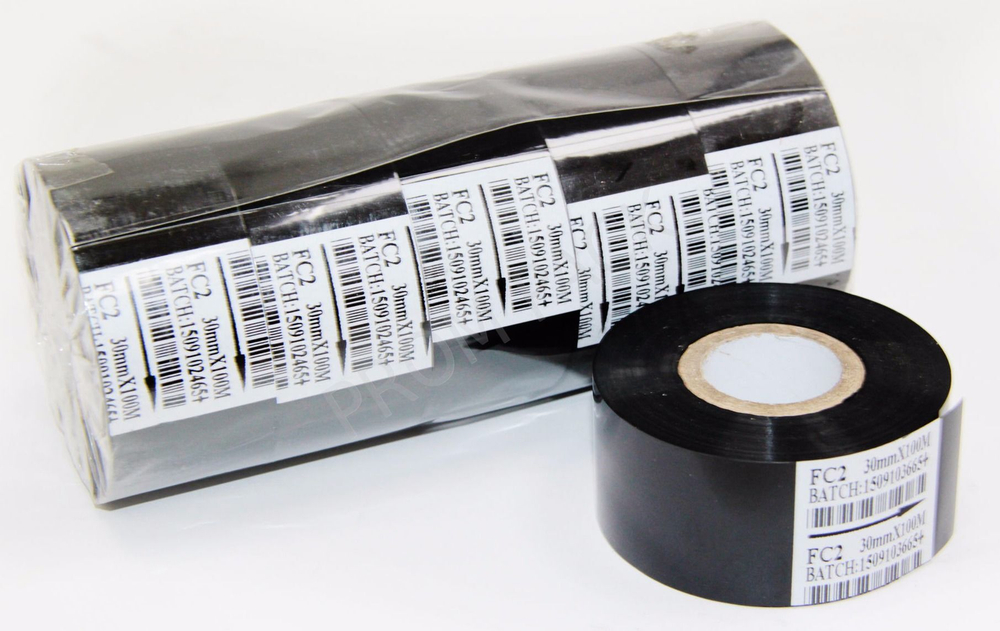 Термолента (риббон) 30мм*100м (чёрная) для DY-8