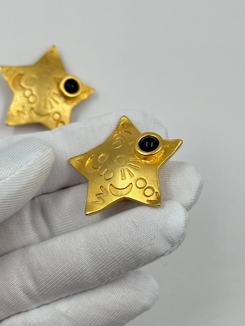 Накладка на пуговицу Звезда с чёрной вставкой