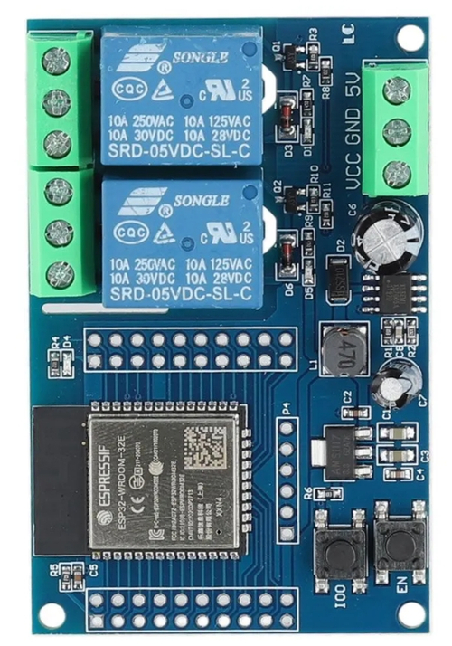 Модуль 2 реле ESP32 WIFI Bluetooth BLE
