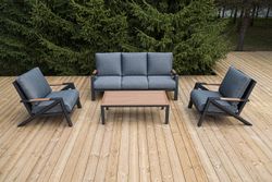 "Лотос" лаунж-зона 5-местная из алюминия, цвет темно-серый