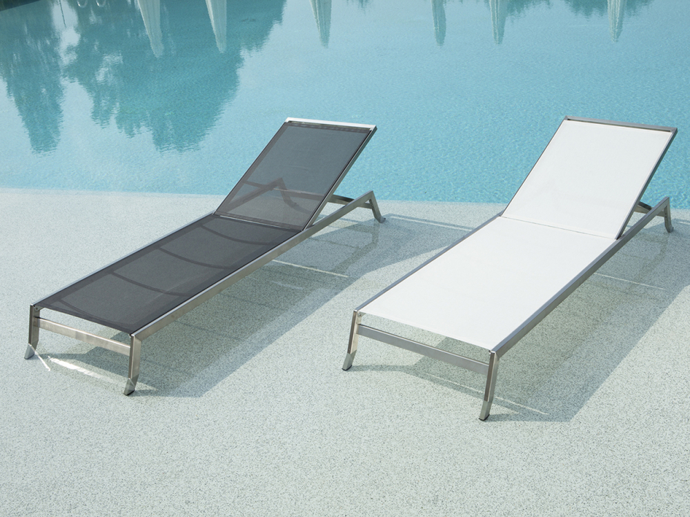 Шезлонг-лежак металлический Papatya Zen, белый