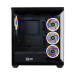 Корпус BaseTech eXtreme GFX-05, Без БП, EATX, чёрный, 4xRGB FAN, 2xUSB2, 1xUSB3, бок: закалённое стекло (BT-GFX-05-TG-4F-RGB)