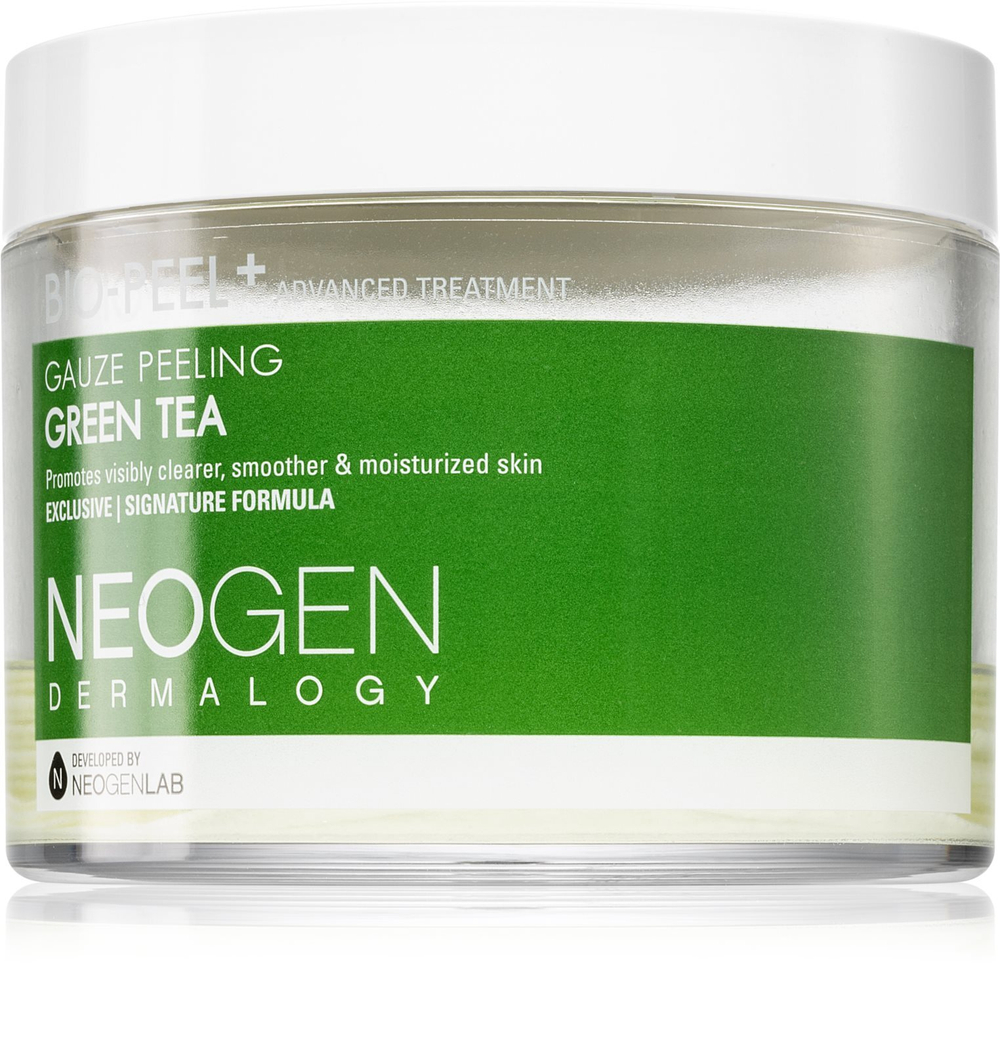 Neogen Dermalogy Bio-Peel+ Gauze Peeling Green Tea - отшелушивающие салфетки для лица для осветления и увлажнения /  30 szt.   / GTIN 8809381445095