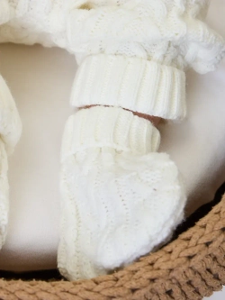 вязаный костюм для новорожденных