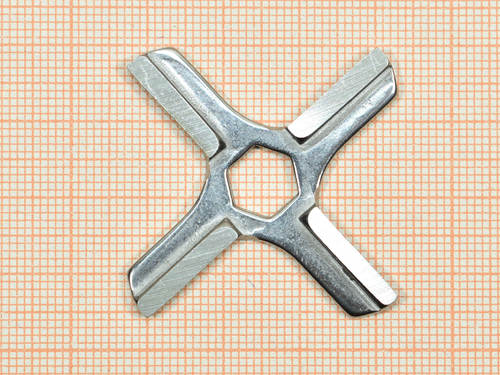 Нож для электромясорубки - 9мм крестовой шестигранный