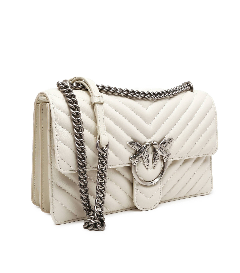 кожаная сумка через плечо love one Pinko - кремовый(100941 A0GK)