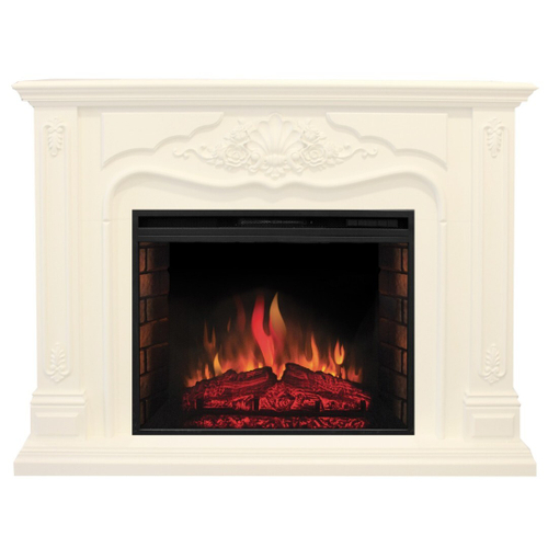 Электрокамин RealFlame Ottawa WT белое золото с очагом 3D Olympic