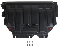 Защита картера и КПП АвтоБроня для Skoda Karoq (V - 1.4 (150 л.с.)) 2020-н.в./Skoda Kodiaq (V - 1.4 (125/150 л.с.); 2.0 (180 л.с.)) 2017-2021/Skoda Kodiaq (V - 2.0D (150 л.с.)) (с Webasto) 2017-2021/Volkswagen Taos (V - 1.4 (150 л.с.)) 2021-н.в./Volkswagen Tiguan II (V - 1.4 (125/150 л.с.); 2.0 (180 л.с.); 2.0D (150 л.с.)) 2016-2020/Volkswagen Tiguan II рестайлинг (V - 2.0 (180 л.с.)) 2020-н.в., штампованная, сталь 1.5 мм, с крепежом, 111.05127.1
