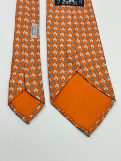 Галстук оранжевый Hermes