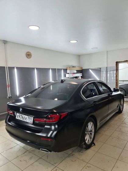 Пленка черный сатин Metal Flash Midnight Black Carbins 12 погонных метров