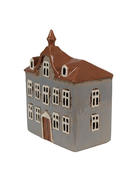 Подсвечник "Домик - Амстердам" серый 16x9x20 см ОТ Clayre & Eef