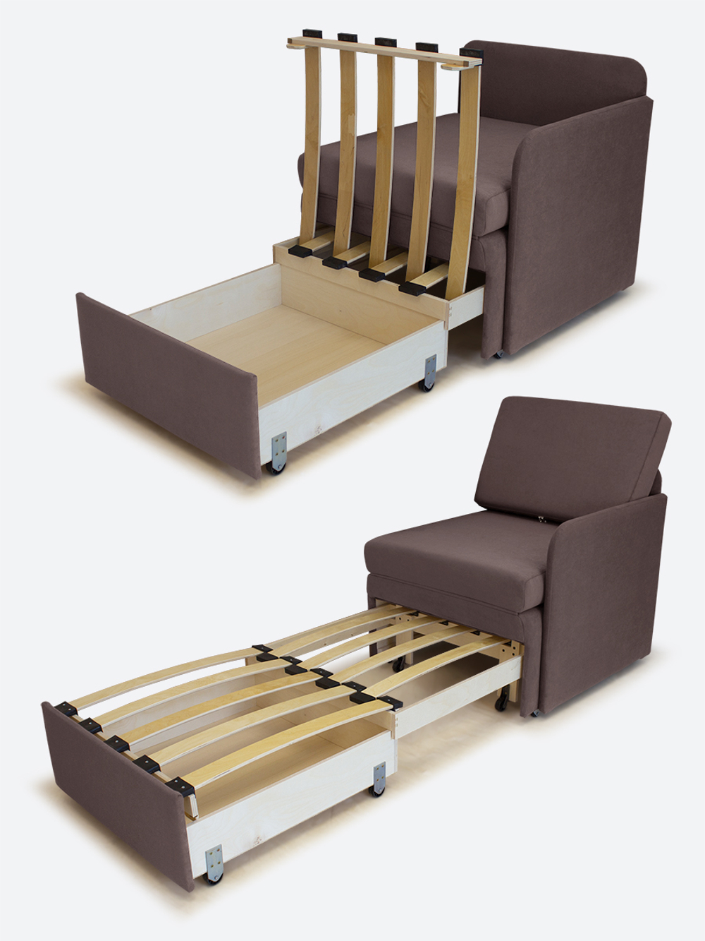 Кресло-кровать "Миник" с левым подлокотником, под левую руку