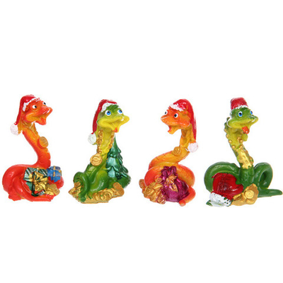 Фигурка новогодняя «Змейка с подарками» 5*3,5*6,5 см, микс