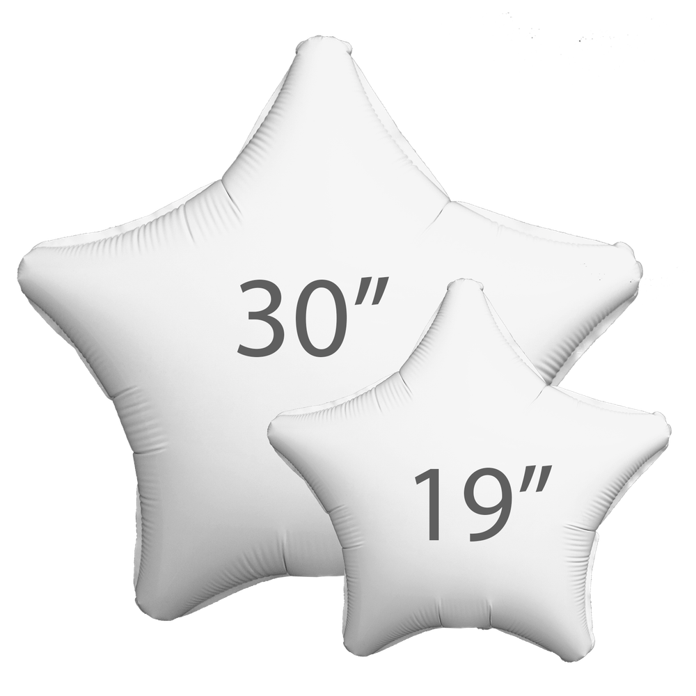 Фольгированный шар-звезда, пастель, белый, 76 см