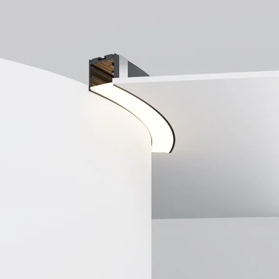 Радиусный профиль 35x35 D800мм 1/8 круга черный Led Strip alm-3535r-b-d-45°-0.8m