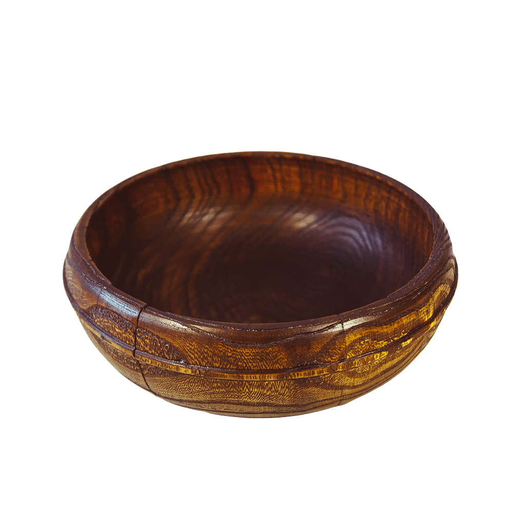 Тарелка-чаша Art of Siberia из древесины кедра, глубокая, 17 см. T44