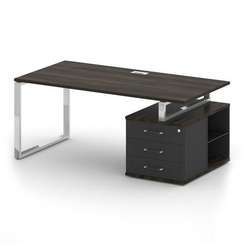 Shift Стол руководителя с опорной тумбой, правый SK.SRT-180 (R) Дуб Мали/Антрацит 1800*904*753