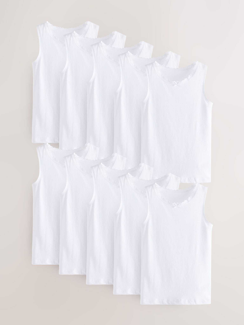 Майка для девочки Next 194-162, 10 шт., Белый