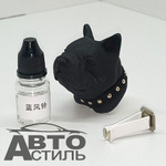 Ароматизатор-игрушка -на обдув- Собачка Бульдог -(жидк)- YC-31BPF Black Pirate face
