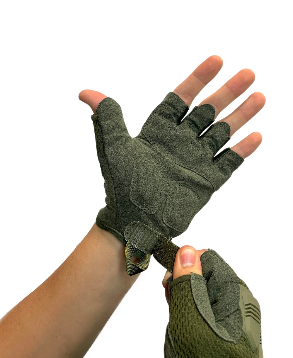 Перчатки Без пальцев, Олива