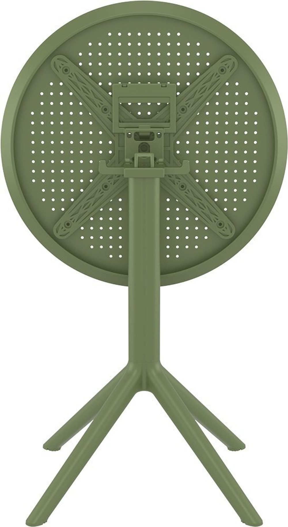 Стол пластиковый складной Siesta Contract Sky Folding Table Ø60, оливковый