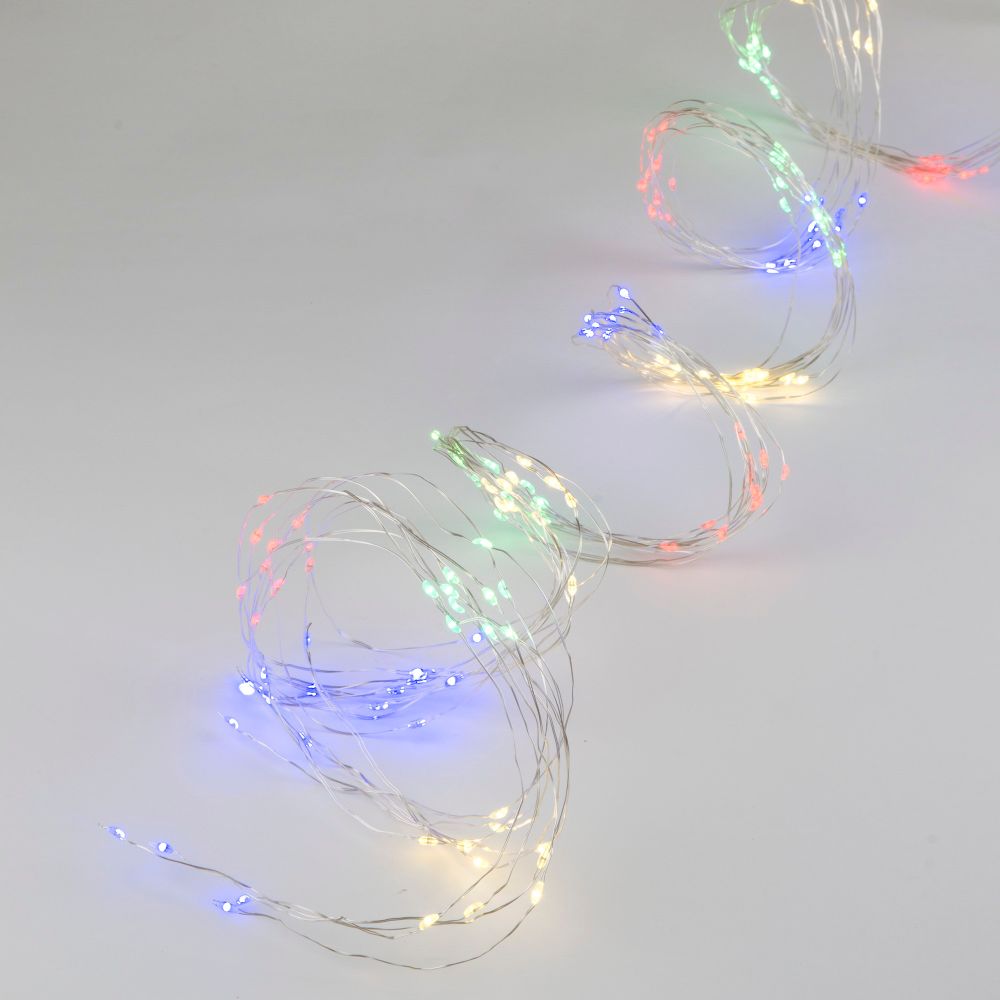 ULD-E0200-200-STA MULTI IP44 Гирлянда светодиодная Лучи росы. 2м. 10 нитей. 200 светодиодов. Разноцветный свет. Провод прозрачный. ТМ Uniel