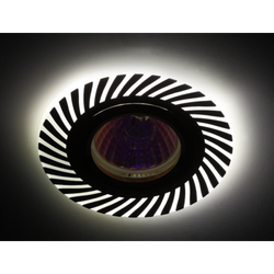 DK LD39 WH/GD /1 Светильник ЭРА декор cо светодиодной подсветкой MR16, белый/золото