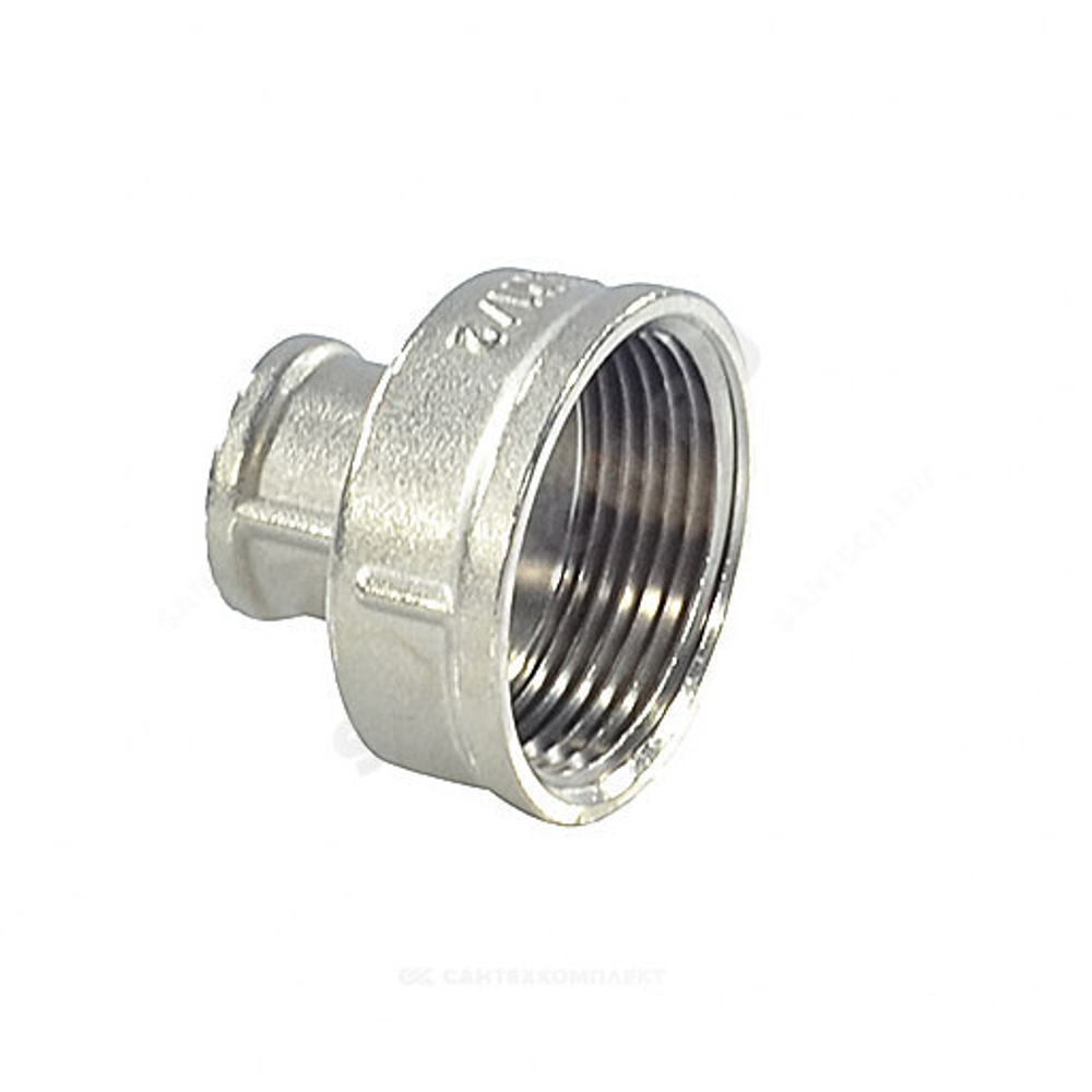 Муфта латунь никель переходная Ду 50х32 (2"х1 1/4") ВР/ВР SantechSystems