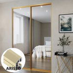 Дверь-купе ARISTO AVERS, зеркало, профиль золото матовое