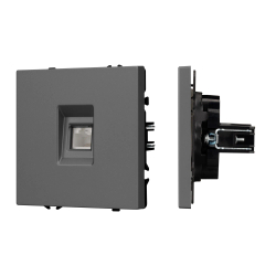 Механизм компьютерной розетки SCT-NOBE-MPC1-SFPL-GR (RJ-45, CAT6) (Arlight, -) 054307