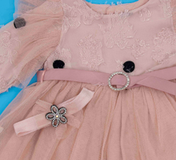 платье гипюр Горошек с ободком 4324