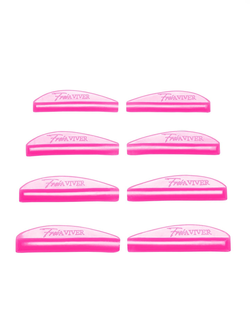 FreiAVIVER Набор глянцевых ОКРУГЛЫХ  валиков для ламинирования Curl, 4 пары, розовый