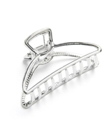 Заколка Краб для волос. Полукруглая. Металл. Цвет серебро