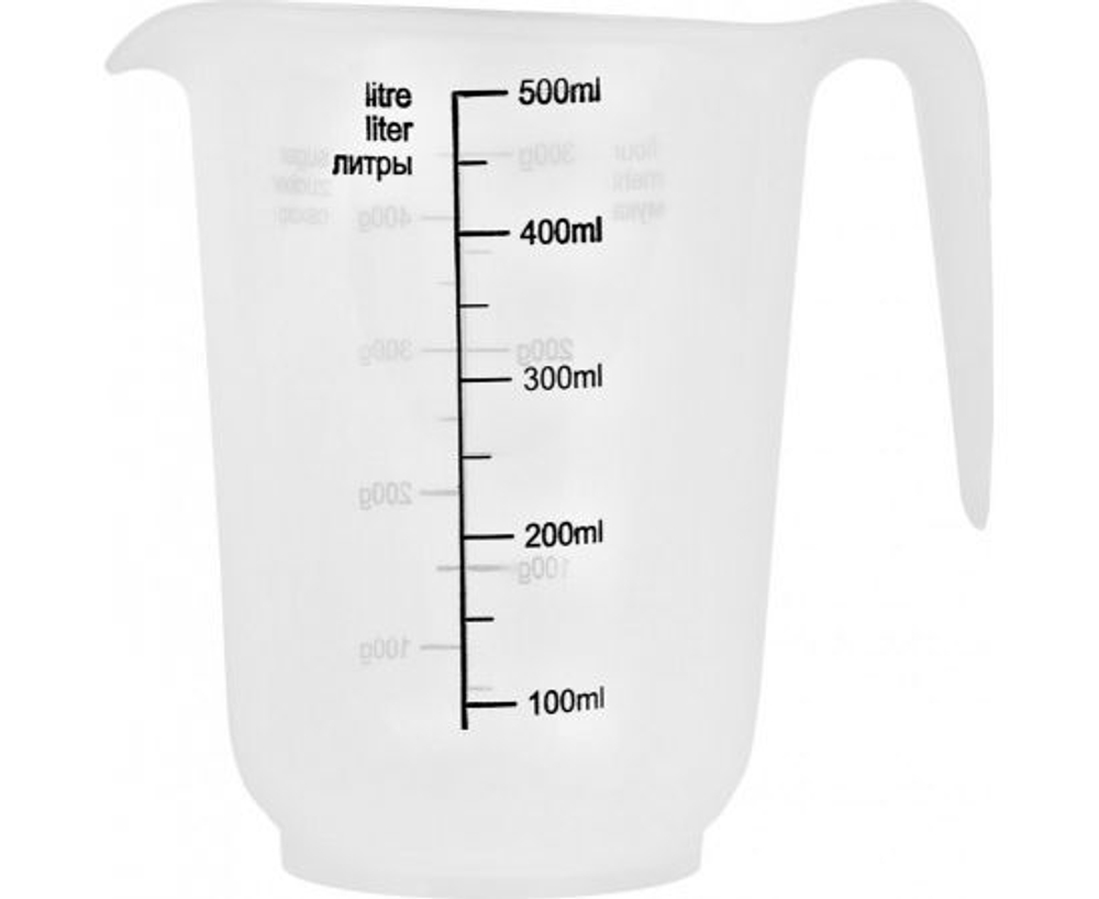 Кувшин мерный Plast Team 0,5л 125х95х120 мм натуральный