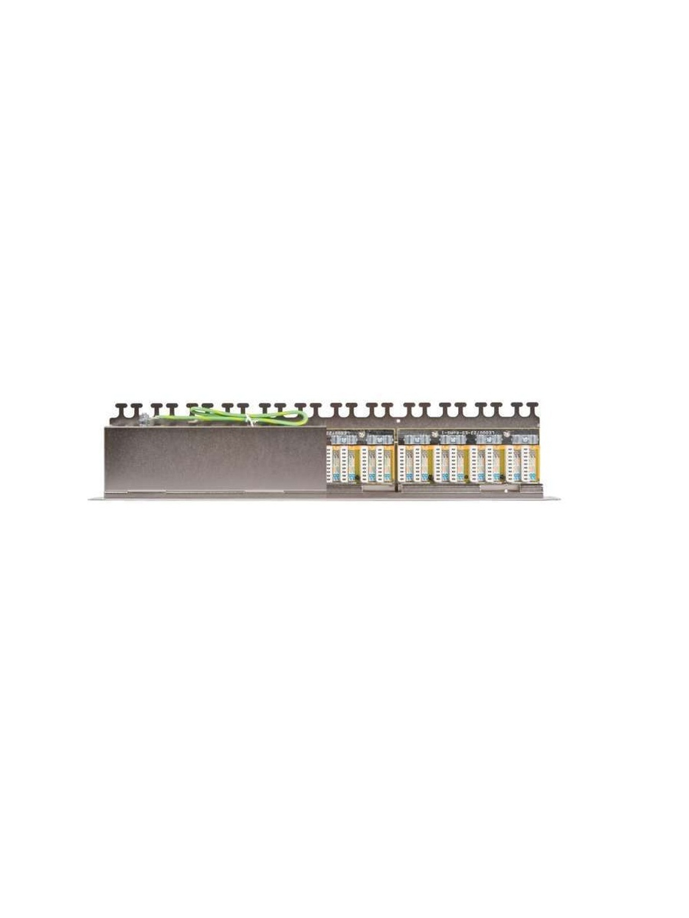 Патч-панель 19дюйм 1U 24 порта кат.6a (класс Ea) 500МГц RJ45/8P8C 110/KRONE T568B полный экран с органайзером метал. NIKOMAX NMC-RP24SA2-1U-MT