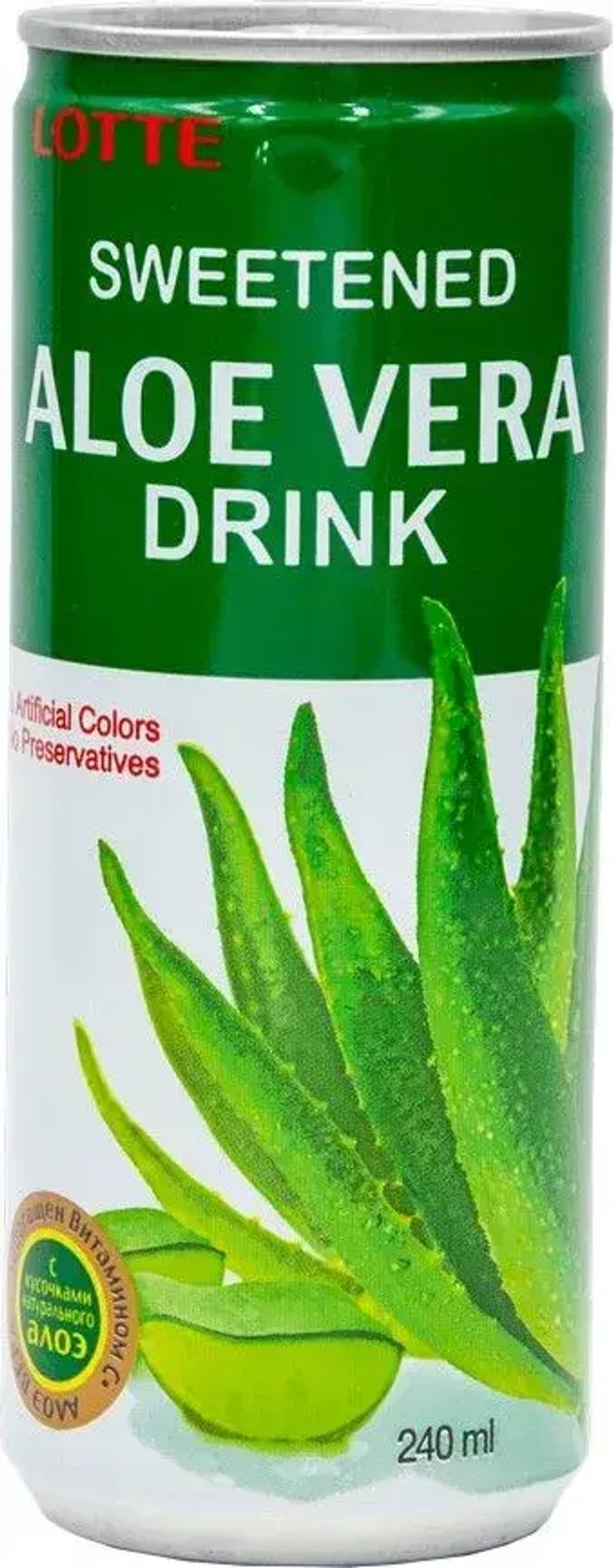 Напиток сокосодержащий Lotte Aloe Vera негазированный с мякостью алоэ, 240 мл