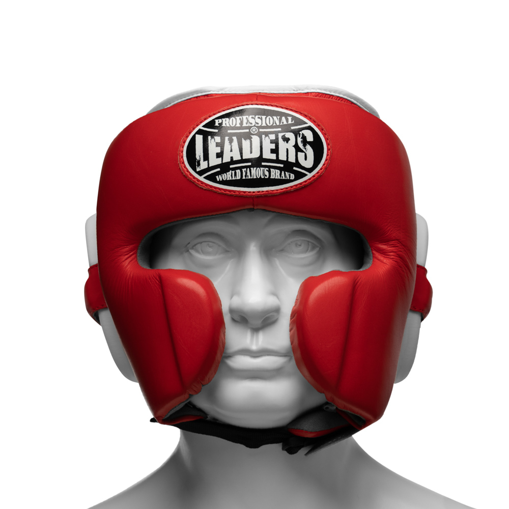 Шлем боксерский LEADERS LS MEX RD/WH (красный/белый)